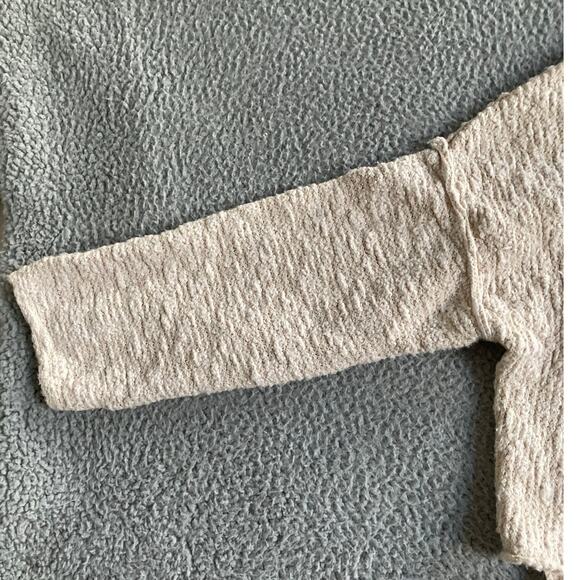 Free People Sweater Small Oversized Turtleneck Pullover Chunky Cream Beach Boho - Picture 3 of 16